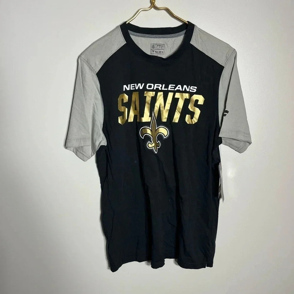 NWT! Fanatics, New Orleans Saints, gray and black T-shirt size M - Picture 1 of 4